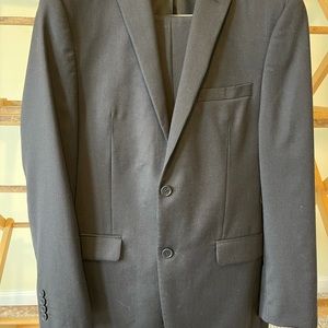 Men’s grey pinstripe suit